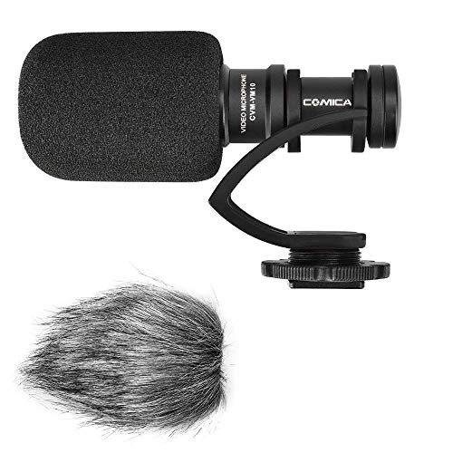Comica Richtmikrofon Kamera Mikrofon Shotgun DSLR Video Mikrofon Kondensator für Videos mit Windschutz CVM-VM10II für Canon Sony Nikon Panasonic Camcorder Smartphone