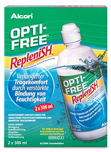 Opti Free Replenish, Kontaktlinsen-Pflegemittel, Vorratspackung 2 x 300 ml