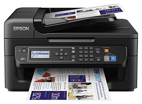 Epson WorkForce WF-2630WF Tintenstrahl-Multifunktionsgerät (Drucker, Scanner, kopieren, Fax, WiFi) schwarz