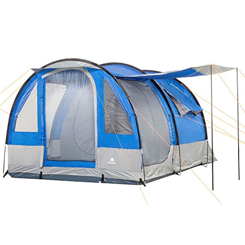 CampFeuer - Tunnelzelt, blau/grau, 4 Personen, Campingzelt