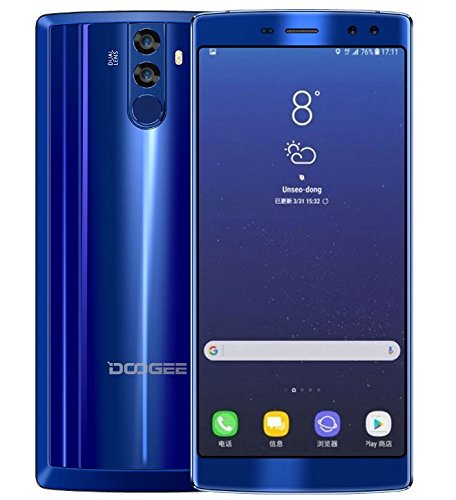 DOOGEE BL12000 - 6.0 Zoll FHD + (18: 9 Verhältnis) 12000mAh Akku Android 7.0 4G Smartphone, Octa Core 1.5GHz 4GB + 32GB, Quad-Kameras (16MP + 8MP + 16MP + 13MP), Schnellladung - Blau