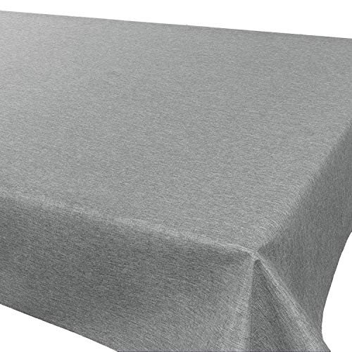Tischdecke Wien, grau, 130x160 cm, Fleckschutz, Tischdecke für Das Ganze Jahr