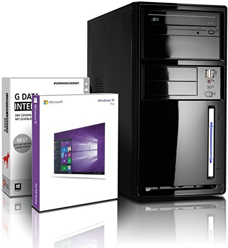 shinobee Flüster-PC Quad-Core Office/Multimedia PC Computer mit 3 Jahren Garantie! inkl. Windows10 64-Bit - INTEL Quad Core 4x2.41 GHz, 8GB RAM, 500GB HDD, Intel HD Graphics, HDMI, VGA, DVD±RW, Office, USB 3.0 #4896