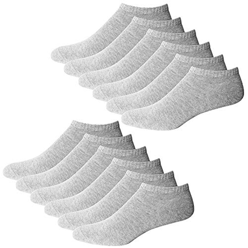 YouShow Sneaker Socken Herren Damen 10 Paar Kurze Halbsocken Quarter Baumwolle Unisex (Schwarz und Grau,39-42)