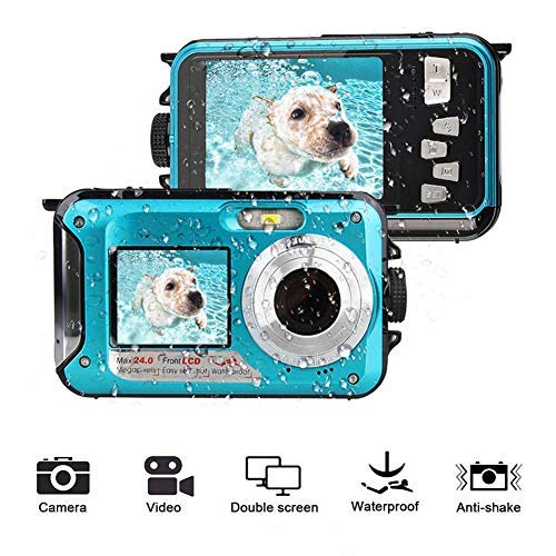 Unterwasserkamera Digitalkamera 24MP Digitalkamera Wasserdicht Full HD 1080P Self Shot Dual Screen Unterwasser Kamera