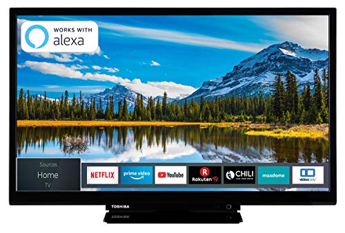 Toshiba 24W2963DAX 24 Zoll Fernseher (HD ready, Smart TV, Triple-Tuner, Prime Video, Works with Alexa, Bluetooth)