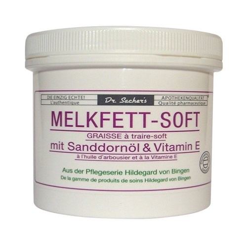2 Dosen / Tiegel Melkfett Soft mit Sanddornöl und Vitamin E von Dr. Sachers