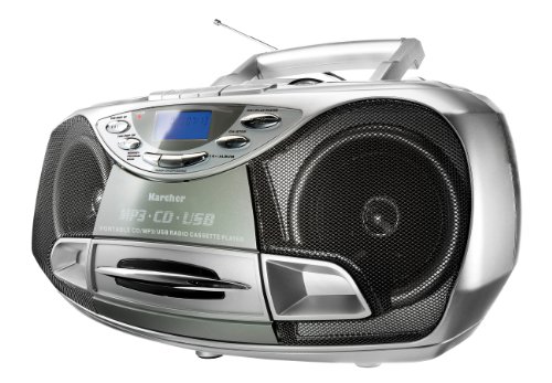 Karcher CD Radio RR 510N - Boombox (mit CD Player, UKW Radio, Kassettenspieler, MP3 Player über CD oder USB)