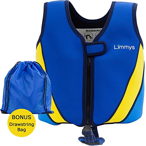 Limmys Premium Neopren Schwimmweste, ideale Schwimmhilfe für Jungen und Mädchen, EXTRA Kordelzugtasche inklusive,