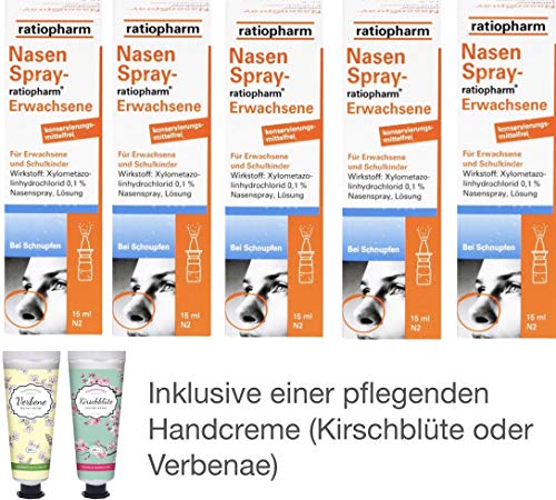 Nasenspray ratiopharm Sparset 5 x 15 ml inklusive einer Handcreme von Apotheken-Express