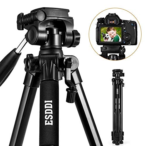 ESDDI 170cm/67'' Kamera Stativ Aluminiumlegierung Stativ Kompakt Leichtes Stativ für Smartphone DSLR SLR Canon Nikon Sony Olympus mit Handy Halterung Tragetasche