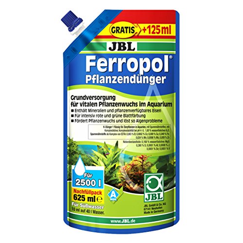 JBL Ferropol 23045 Pflanzendünger Nachfüllpack für Süßwasser Aquarien, 625 ml