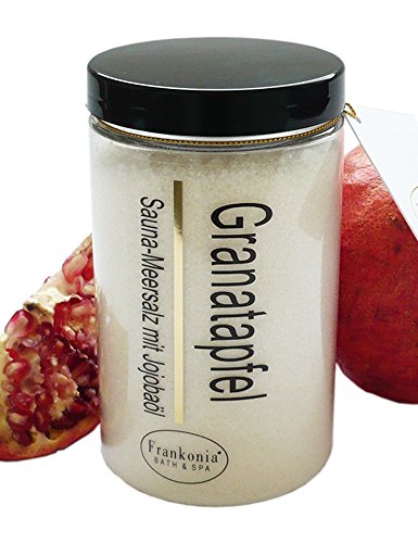 Sauna Salz Granatapfel mit Jojobaöl, Körperpeeling 400 g