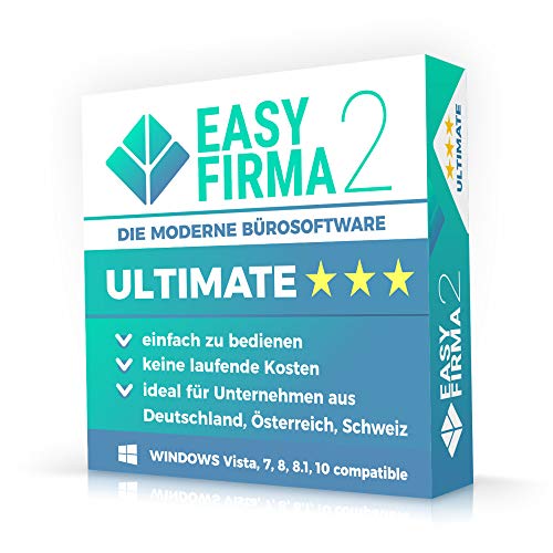 EasyFirma 2 Ultimate - Bürosoftware, Rechnungsprogramm für Mahnungen, Einnahmen, Ausgaben, Umsatzsteuer