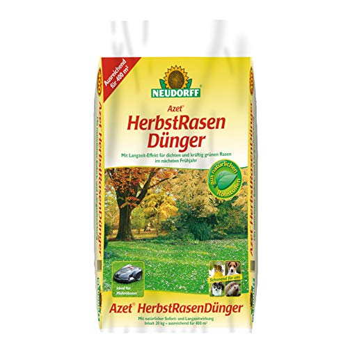 Neudorff Azet HerbstRasenDünger 20 kg - Rasendünger mit Sofortwirkung im Herbst und Langzeitwirkung für das Frühjahr