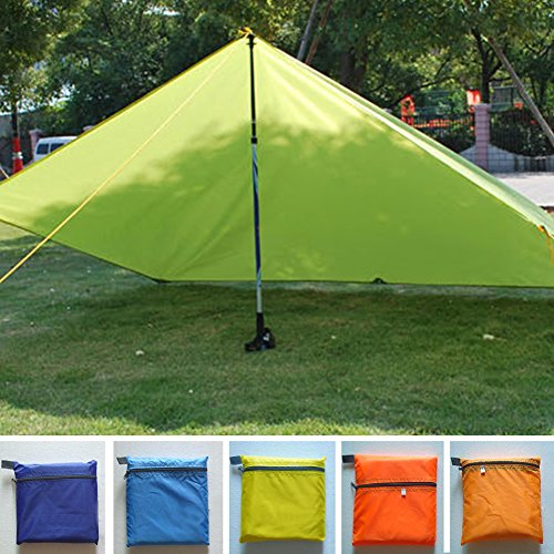 Camping Tarp Sonnenschutz, wasserdicht, Ultraleicht, Markisenvorhang, für Wandern, Angeln, Picknick, Strandzelt, Camping, Überlebensunterstand Free Size blau