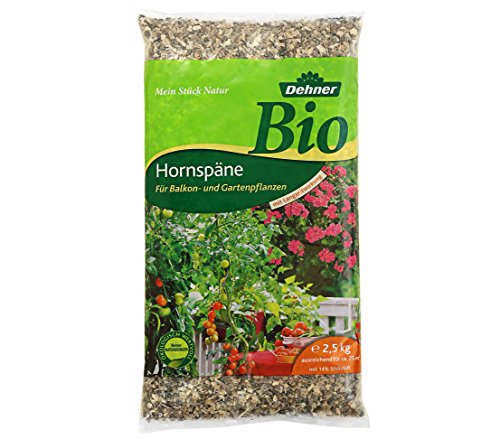 Dehner Bio Dünger, Hornspäne, für Balkon- und Gartenpflanzen, 2.5 kg, für ca. 25 qm