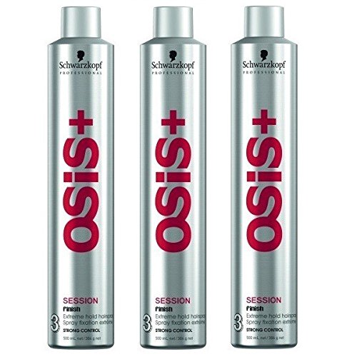 3 x Schwarzkopf Osis Session Haarspray für extremen Halt 500 ml