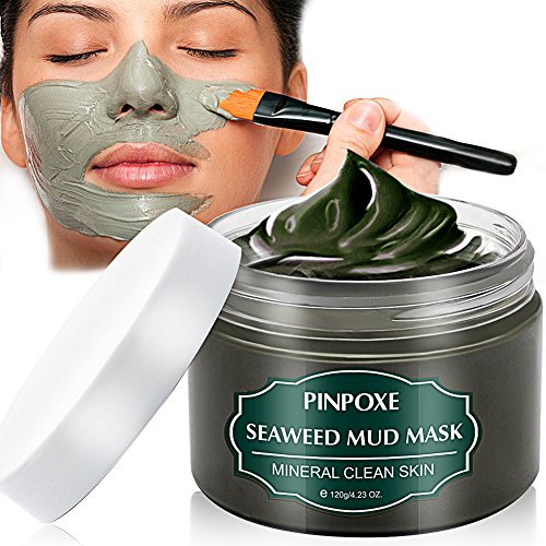 Blackhead Remover Maske, Mitesser Maske, Anti Aging Mask, Gesichtsmaske mit Algen, gegen unreine Haut, Akne, fettige Haut& Mitesser, 100% Natural Gesicht & Körper Maske, 120g/4.23 fl.oz