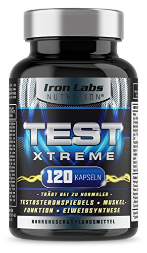 TEST XTREME - Hardcore Booster mit Aminosäuren, Zink & Vitamin D Trägt zur normalen Testosteron (Testosteronspiegels) und Muskelfunktion | 120 Kapseln