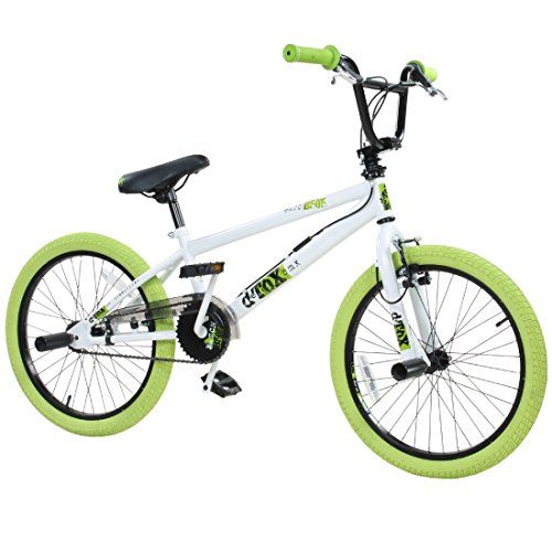 20' BMX deTOX Freestyle Kinder Neu Anfänger ab 130 cm, 7 J., Farbe:weiss/grün