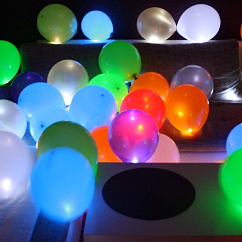 15 LED leuchtende Luftballons - Bunt - schöne Ballons mit Licht von Trendario für die Party, Geburtstag, Hochzeit, Festival