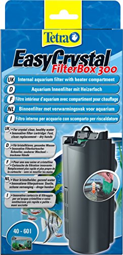 Tetra EasyCrystal Filter Box 300 Aquarium-Innenfilter, mit Heizerfach für kristallklares gesundes Wasser, geeignet für Aquarien von 40 bis 60 Liter