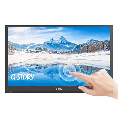 G-STORY 15,6 Zoll ultraflacher Touchscreen, FHD 1080P TN panel mobiler Monitor, NS Direktanschluss / Mini-HDMI / integrierte Lautsprecher / HDR / FreeSync / Type-C / 60 Hz