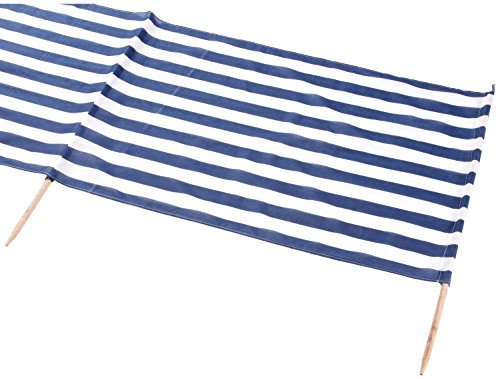 IDENA Windschutz ca.800X80cm füt Strand, Camping und Garten (Farbe blau weiß | Windschutz 8m)