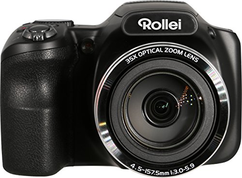 Rollei Powerflex 350 WiFi - Kamera mit 35-fachem Superzoom und einem 3,0 Zoll TFT Farbdisplay, 16 Megapixel, 26 Motivprogramme und 17 Art Effekte - Schwarz