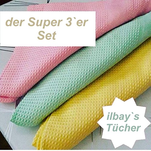 Ilbay`s ilbays Putztücher Microfaser Tücher Bezleri 3`er Pack