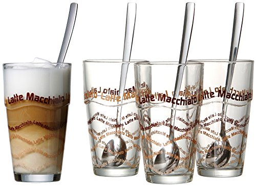 Ritzenhoff & Breker Latte Macchiato Gläser-Set, 8-teilig mit Löffel