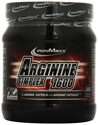 IronMaxx Arginin Simplex 1600 / Ideal für Bodybuilding / Extra hohe Konzentration von L-Arginin Aminosäuren / Muskelaufbau, Kraftaufbau und Ausdauertraining / Supplement / 300 XXL Kapseln (Tricaps)