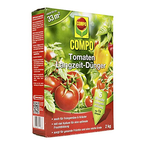 COMPO Tomaten Langzeit-Dünger für alle Arten von Tomaten, 6 Monate Langzeitwirkung, 2 kg, 14m²