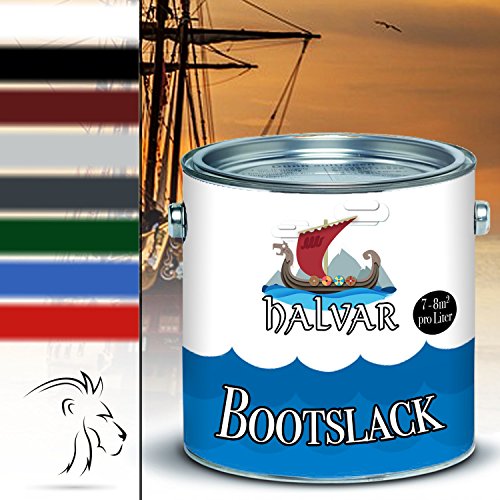 Halvar Bootslack Yachtlack Bootsfarbe Yachtfarbe PU-verstärkt für Holz verstärkt, extrem belastbar und hochelastisch Schiffslackierung (2,5 L, Farblos)