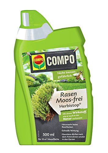 COMPO Rasen Moos-frei Herbistop, Bekämpfung Moosen und Algen, Konzentrat, 500 ml