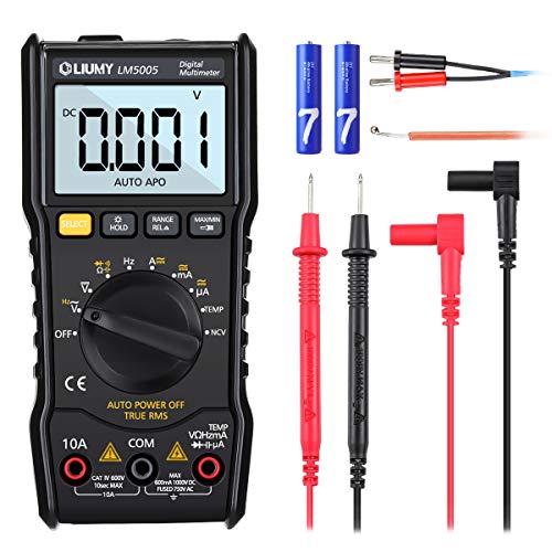 Digital Multimeter, LIUMY LM5005 6000 Counts Auto Range Electrical Tester mit Licht, NCV, AC/DC Voltage Current Detector, Resistance, Capacitance, Diode Electronic digital Meter, Duty Cycle Tester, Temperaturmessung, Hintergrundbeleuchtung