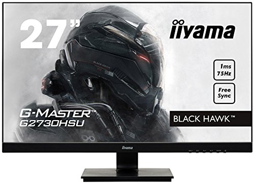iiyama G-MASTER Black Hawk G2730HSU-B1 68,58 cm (27 Zoll) Gaming Monitor (VGA, HDMI, DisplayPort, USB 2.0, 1ms Reaktionszeit, FreeSync) schwarz