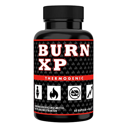 BURN XP - Thermogener Fatburner zum Abnehmen, wissenschaftliche Nummer 1 Diät Formel, Körperfett verbrennen und Muskeln unterstützen, Made in Germany, 60 Kapseln