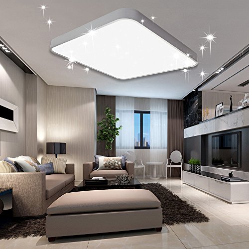VINGO 60W LED Deckenleuchte Kaltweiß Sternenhimmel Wohnzimmerlampe Küchenleuchte Deckenbeleuchtung Panel Lüster Ultraslim Schlafzimmer Esszimmer energiesparend