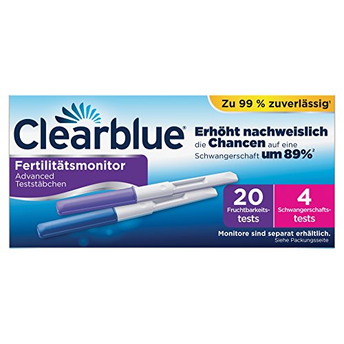 Clearblue Fertilitätsmonitor Advanced Teststäbchen, 20+4