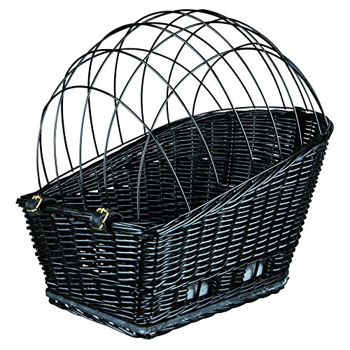 Trixie 13117 Fahrradkorb mit Gitter für Gepäckträger, 35 x 49 x 55 cm, schwarz