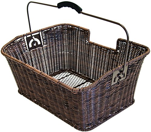 Büchel Fahrrad-Gepäckträgerkorb aus hochwertigem Polyrattan, braun, 40504180