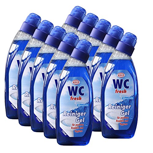 10er SET WECO WC-Reiniger Gel 750 ml / WC fresh Meeresfrische / Reinigungsmittel / Putzmittel