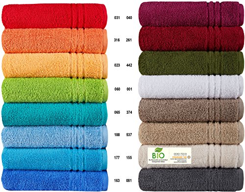 Handtücher Serie Milano BIO-Baumwolle in Luxusqualität, in 7 Größen und 16 Trendfarben - Grösse Badetuch 100x150 cm, Farbe Beere 040