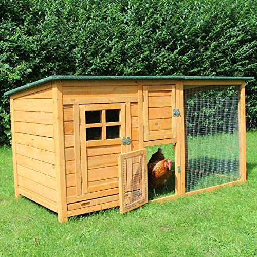 zoo-xxl Hühnerstall Hühnerhaus Küken mit Freilauf für draußen (Paula ohne Extra-Auslauf)