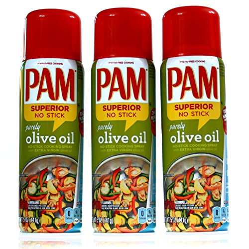 PAM Olive Oil No-Stick Cooking Spray 3 x 141g (3-Pack)