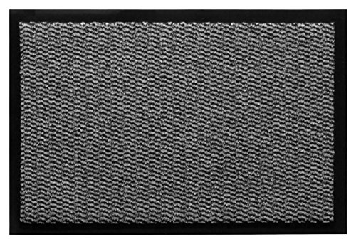 andiamo Schmutzfangmatte, Fußmatte aus Polypropylen – Indoor/Outdoor geeignet - in 60 x 80 cm Hellgrau – 5 mm Höhe