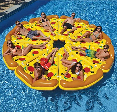 Aufblasbar Pizza Stück Salon Riese Pizza Schwimmbad Schwimmsitz Sommer Draussen Party Strand Floß Spielzeug für Kinder und Erwachsene,1Pc