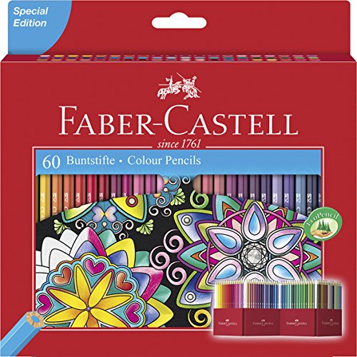 Faber-Castell 111260 - Buntstift Castle, 60er Kartonetui